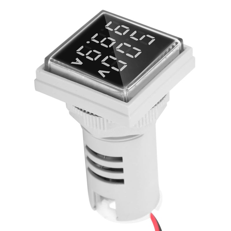 White LED Display AC Voltage Current Panel Meter 0 100A 60 500V Indicator Light 22mm - Image 2