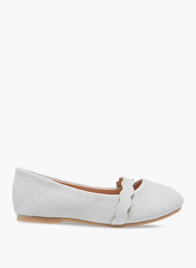 Flora Bella By Shoexpress Girls Textured Slip-On Ballerina Shoes