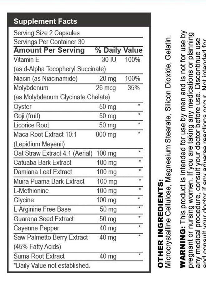 Esmond Natural - : Oyster, Goji & Licorice Root Complex, GMP, Natural Product Assn Certified, Made in USA - 60 Capsules - Image 1