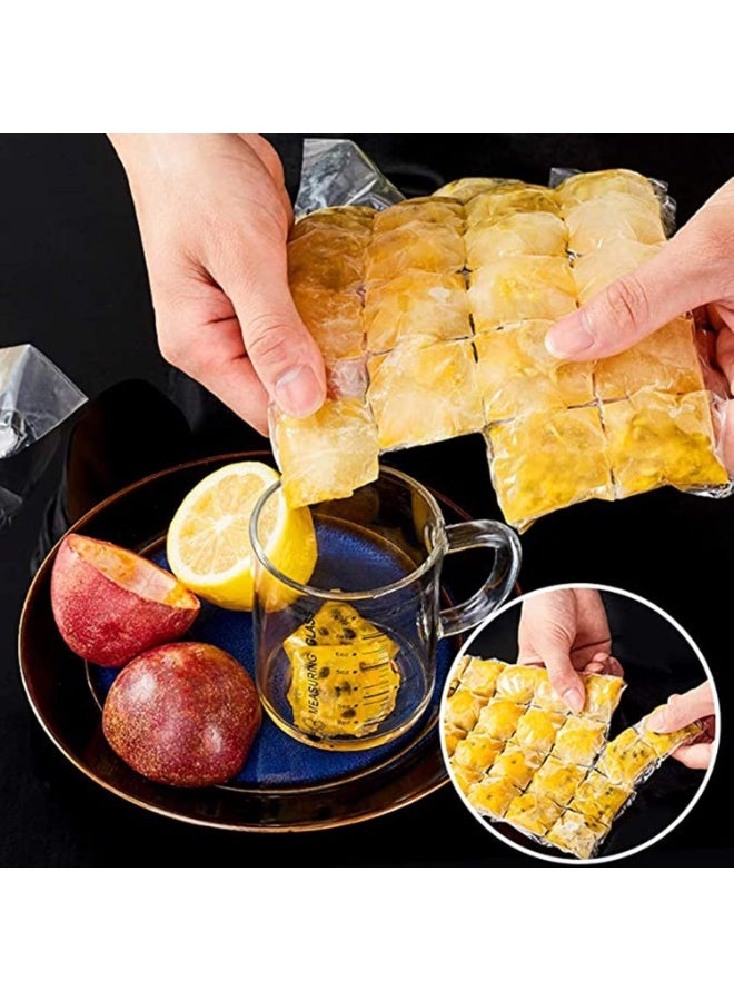 Disposable Ice Cube Bags,Stackable Easy Release Ice Cube Mold Trays, Self-Seal Freezing Maker,Cold Ice Pack Cooler Bag for Cocktail Food Wine,1200 Ice Cubes, 50Bags - Image 3