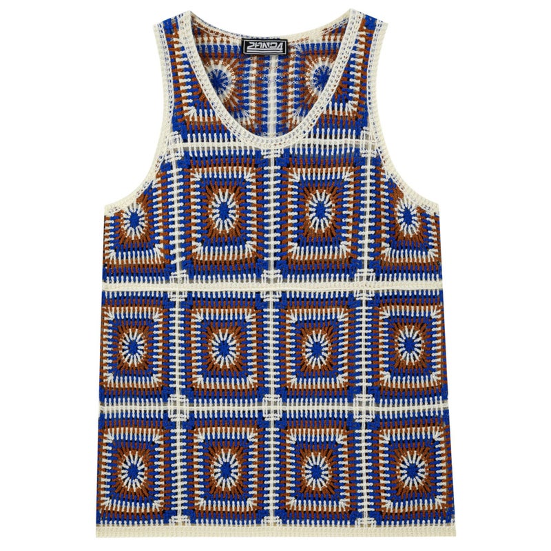 Men's Geometric Jacquard Knit Vest - Summer Casual Sleeveless Top - Image 2