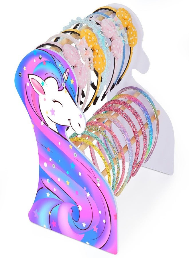 FIOBEE Girls Headband Holder Organizer Unicorn Headband Storage Hair Accessories Organizer Hairband Display Stand Home Room Decors for Kids - Image 1
