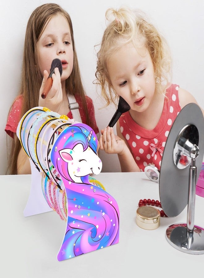 FIOBEE Girls Headband Holder Organizer Unicorn Headband Storage Hair Accessories Organizer Hairband Display Stand Home Room Decors for Kids - Image 2