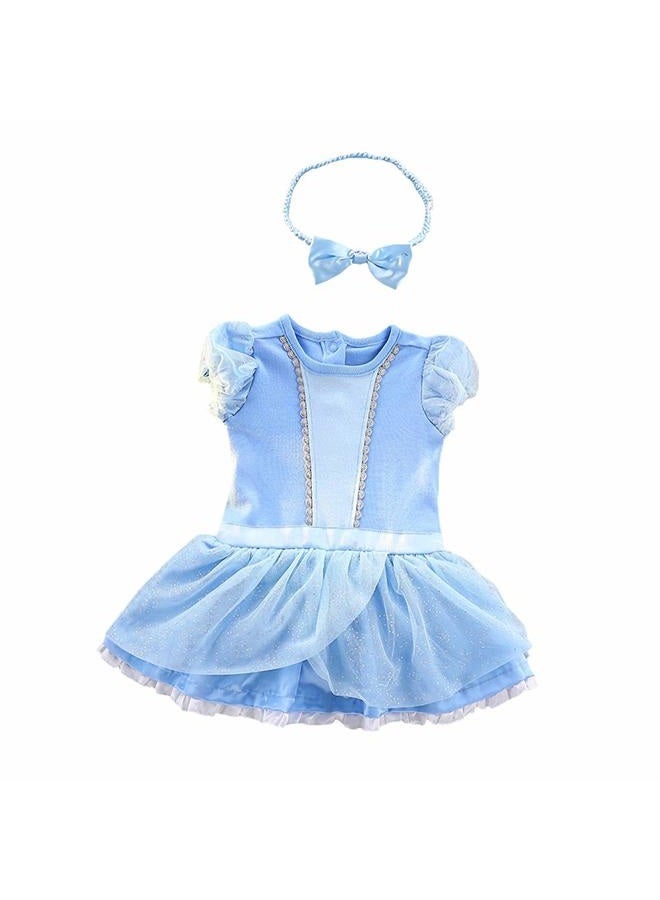 Lito Angels Baby Girls Princess Costume Onesie Romper Bodysuit Halloween Christmas Dress Up Size 3-6 Months - Image 1