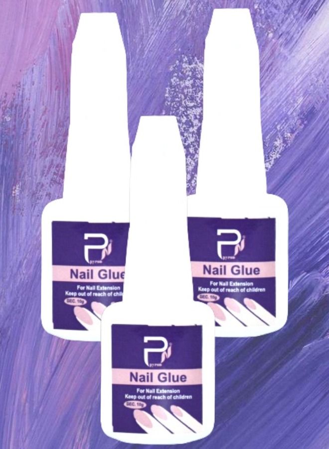 بيرون 3 قطع بايرون غراء الاظافر شفاف 10 غرام - Image 1