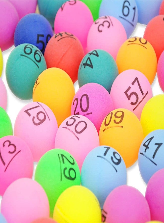 Japard كرات بينغو ملونة عدد 75 بحجم 1.57 بوصة لمجموعات الأقفاص واللوحات القياسية، سهلة القراءة، مثالية للحفلات، سحوبات الجوائز - Image 1