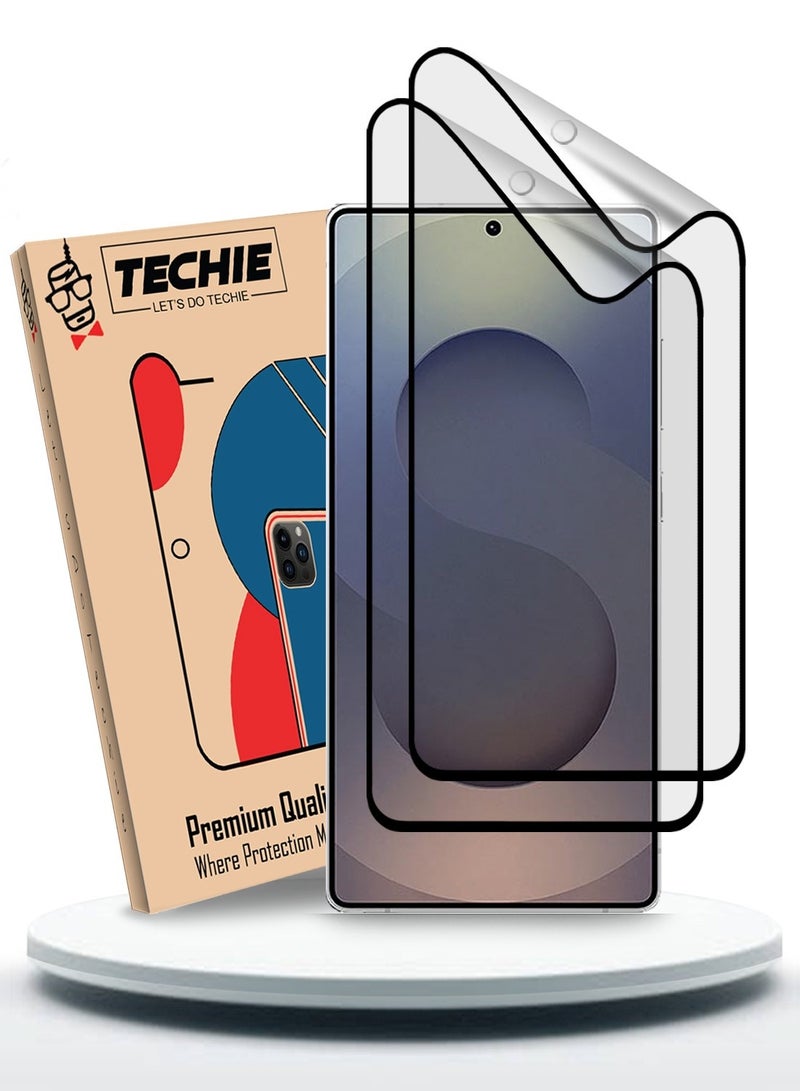 Techie 2 Pack 9D Matte Ceramic Screen Protector Film for Samsung Galaxy S25 Ultra 2025 – Smooth Feel Anti Fingerprint Bubble Free - Image 1