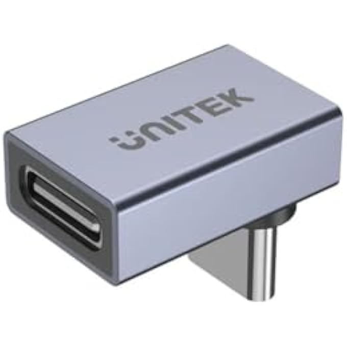 rayihni USB4 90-DEGREE RIGHT ANGLE TYPE-C ADAPTER, SPACE GREY - Image 1