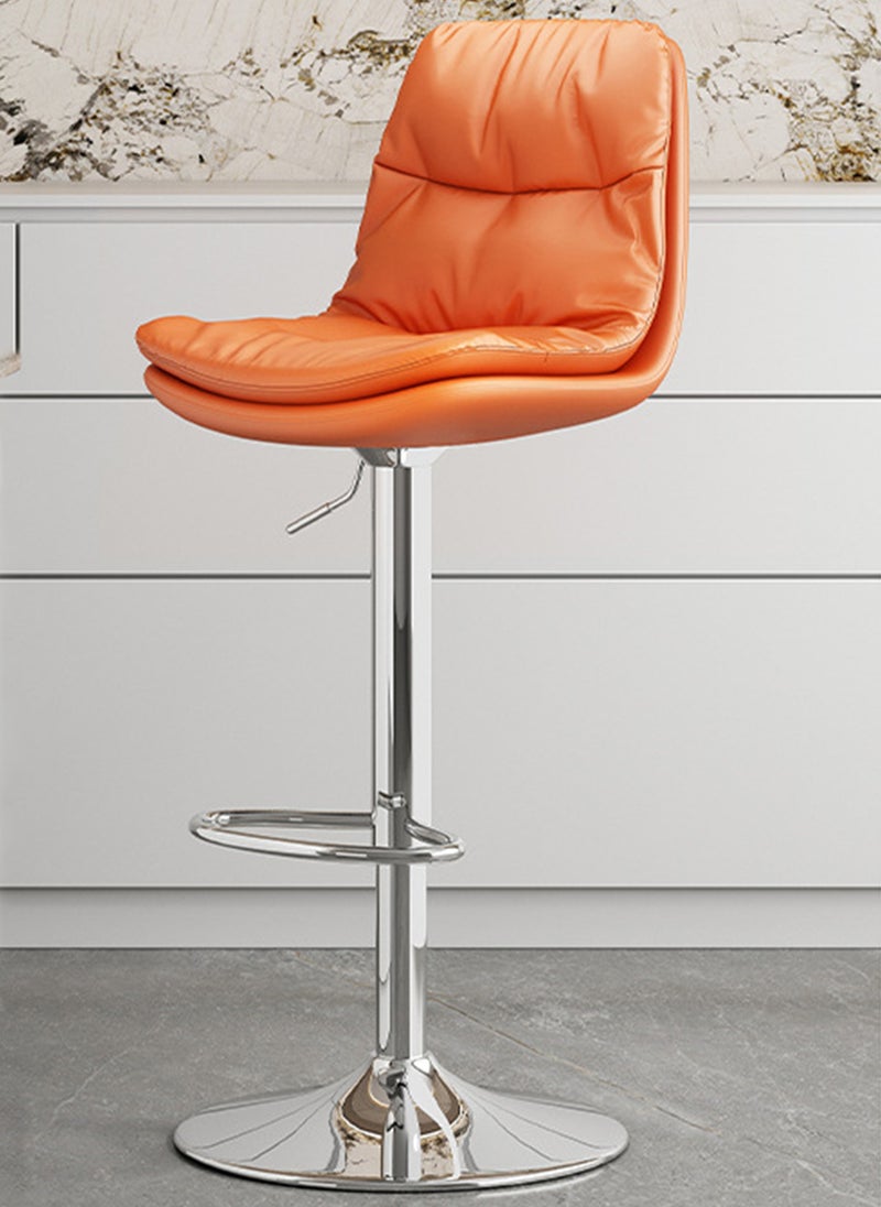 Sharpdo 2 Bar Stools,High Back Bar Chair,Comfortable Adjustable High Bar Chair with 360°Swivel Perfect for Home Kitchen Counter Dining High Footrest Stool - Image 2