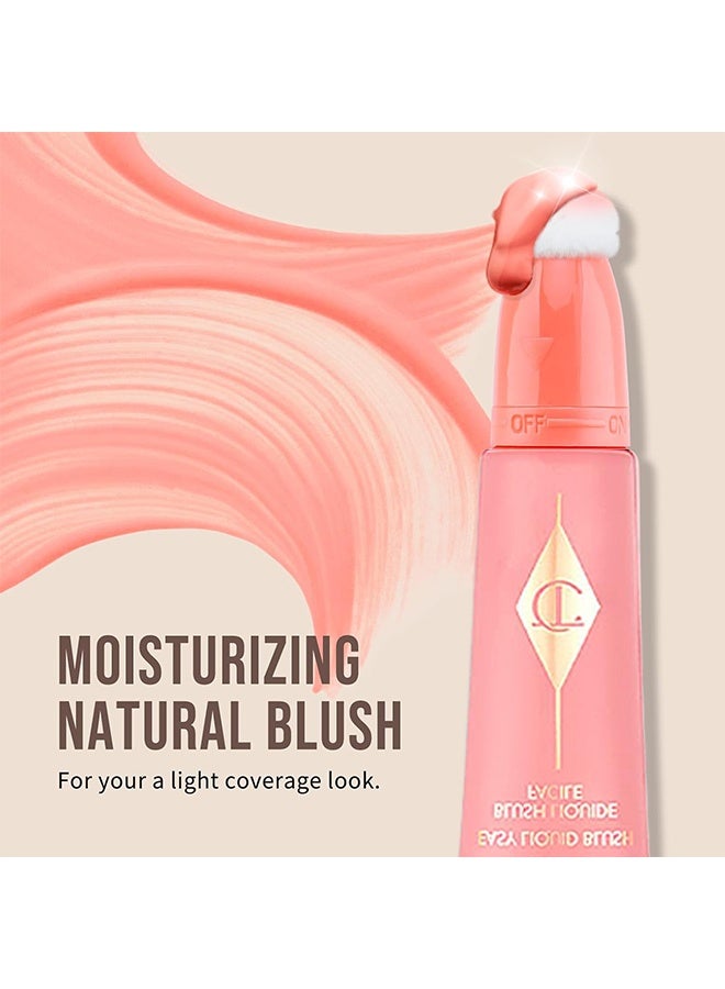 شارلوت تلبوري قلم أحمر خدود سائل مطفي من شارلوت تيلبري Pillow Talk، أحمر خدود مطفي للخدود مع أداة تطبيق إسفنجية، غني بتقنية Lumi-Blur لتأثير عاكس للضوء وتركيز ناعم (PINK POP) - Image 3