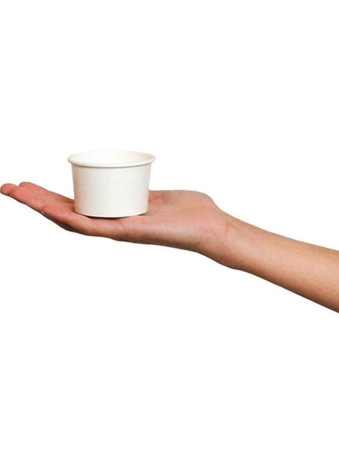 SNH Packing - Disposable Ice Cream Cups White With Dome Lid 4 Ounce for Hot or Cold Food, Party Supplies Treat Cups for Sundae, Frozen Yogurt 50 Pieces. - Image 1