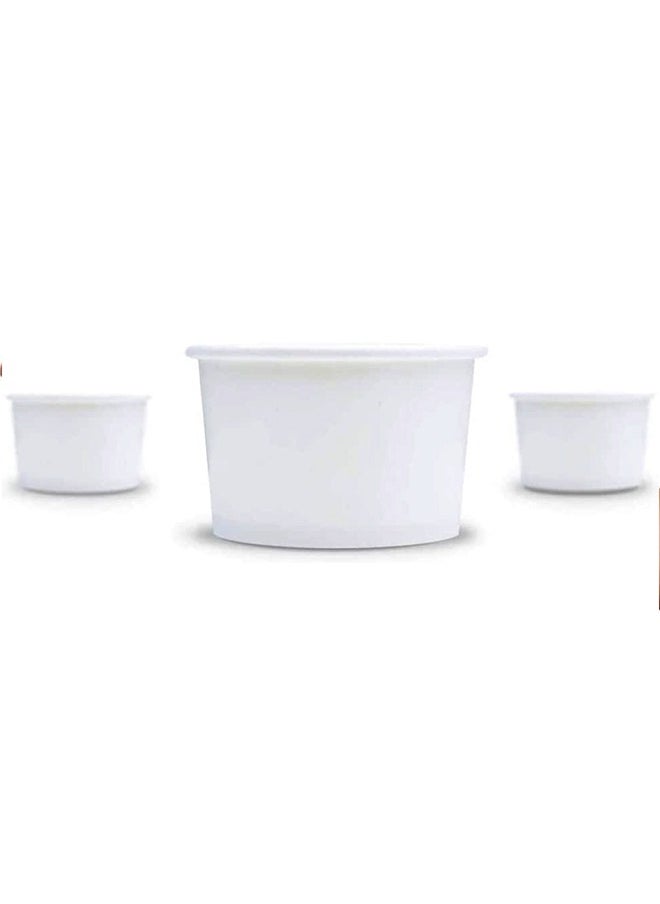 SNH Packing - Disposable Ice Cream Cups White With Dome Lid 4 Ounce for Hot or Cold Food, Party Supplies Treat Cups for Sundae, Frozen Yogurt 50 Pieces. - Image 1