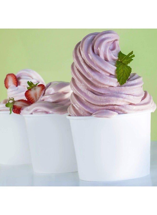SNH Packing - Disposable Ice Cream Cups White With Dome Lid 4 Ounce for Hot or Cold Food, Party Supplies Treat Cups for Sundae, Frozen Yogurt 50 Pieces. - Image 1