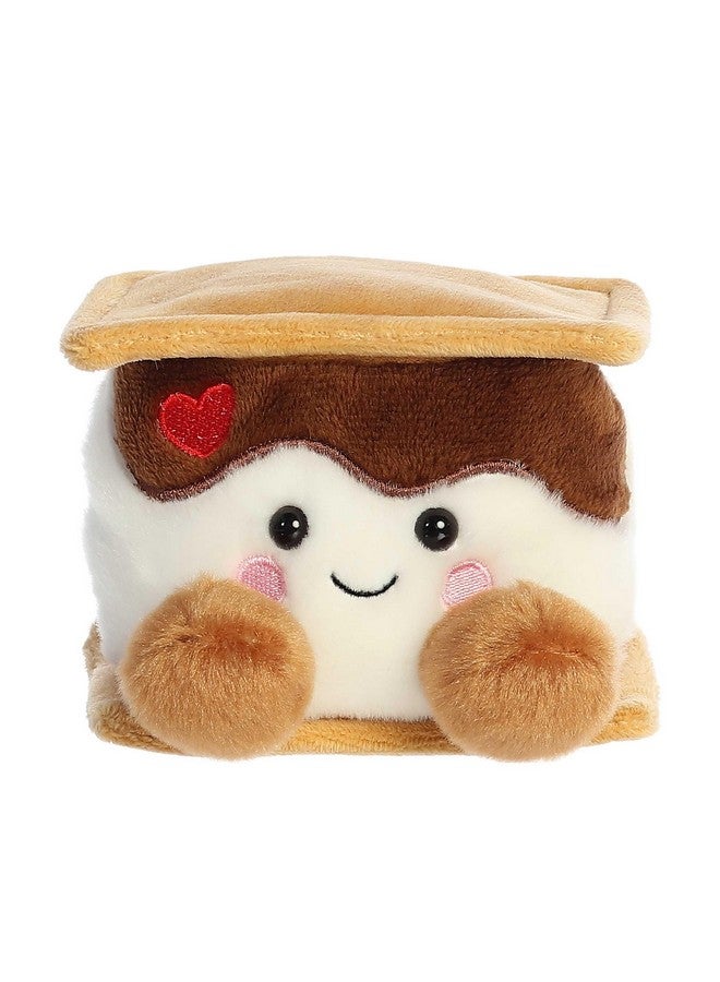 Aurora® Adorable Palm Pals™ Fudgey Heart S'More™ Stuffed Animal - Pocket-Sized Play - Collectable Fun - Brown 5 Inches - Image 1