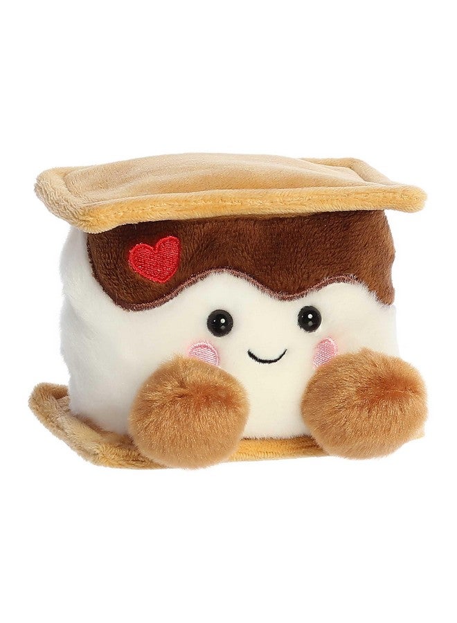 Aurora® Adorable Palm Pals™ Fudgey Heart S'More™ Stuffed Animal - Pocket-Sized Play - Collectable Fun - Brown 5 Inches - Image 2