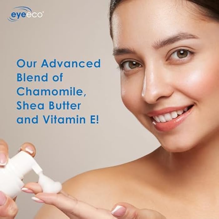 EYEECO Gentle Tea Tree Oil Foaming Facial Cleanser – 1.6oz – Non-Irritating Eyelid Cleanser & Face Wash with Tea Tree, Chamomile & Shea Butter​ - Image 2