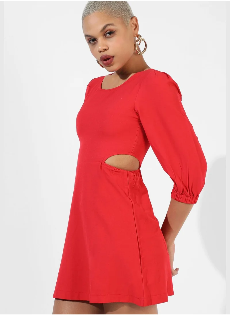 Campus Sutra Women's Solid Casual Dress