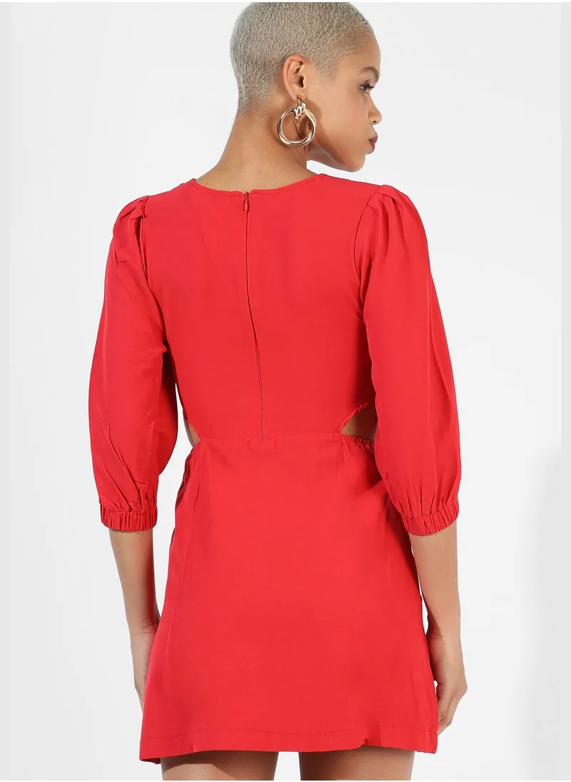 Campus Sutra Women's Solid Casual Dress