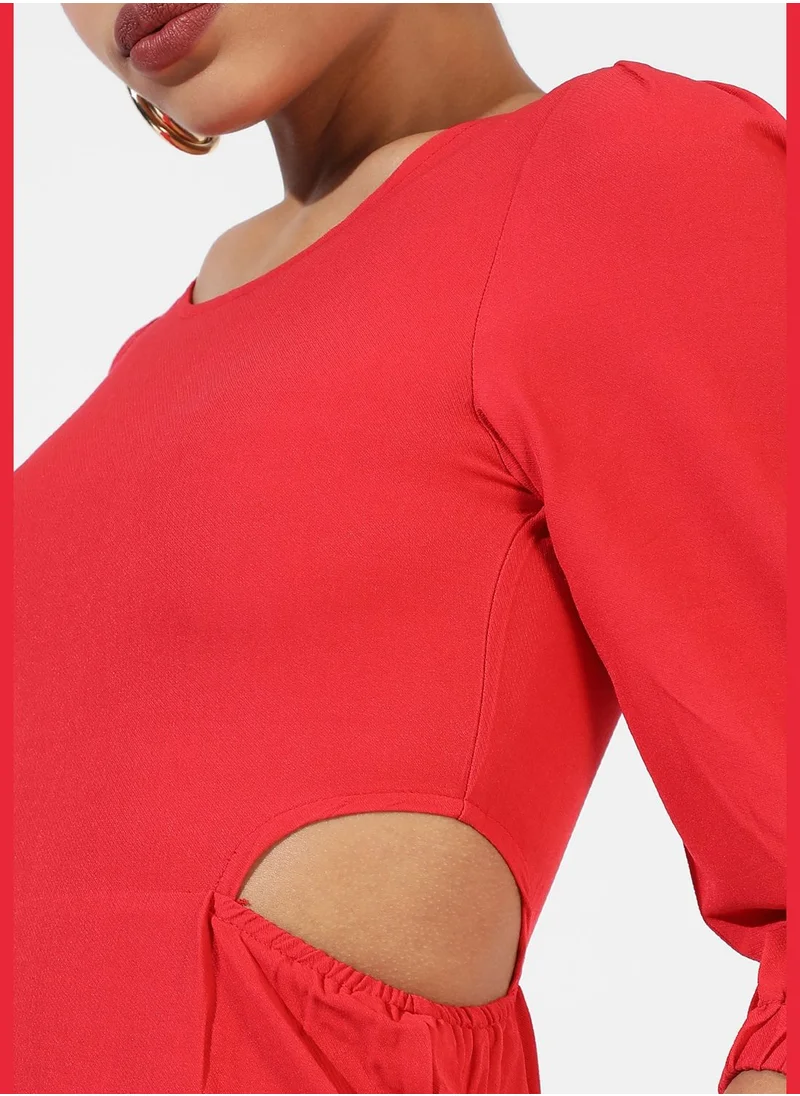 Campus Sutra Women's Solid Casual Dress
