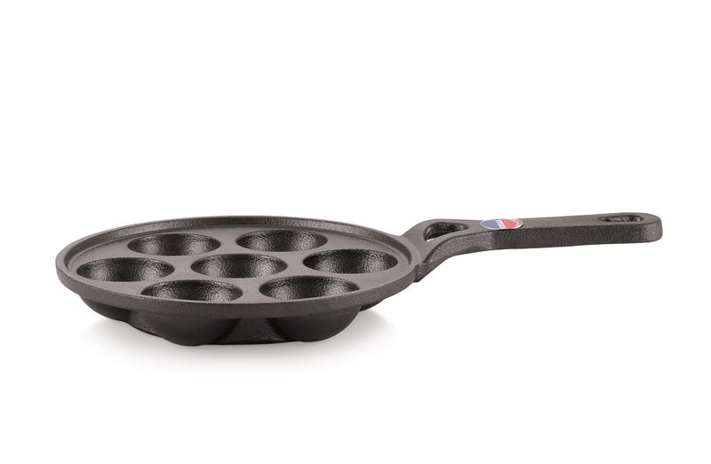 Tosaa Tosaa Cast Iron Paniyaram Pan | Appam Maker/Chatty/Patra | Naturally Non-Stick Cookware (7 Cavity)  - Image 4