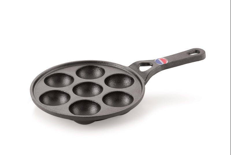 Tosaa Tosaa Cast Iron Paniyaram Pan | Appam Maker/Chatty/Patra | Naturally Non-Stick Cookware (7 Cavity)  - Image 5