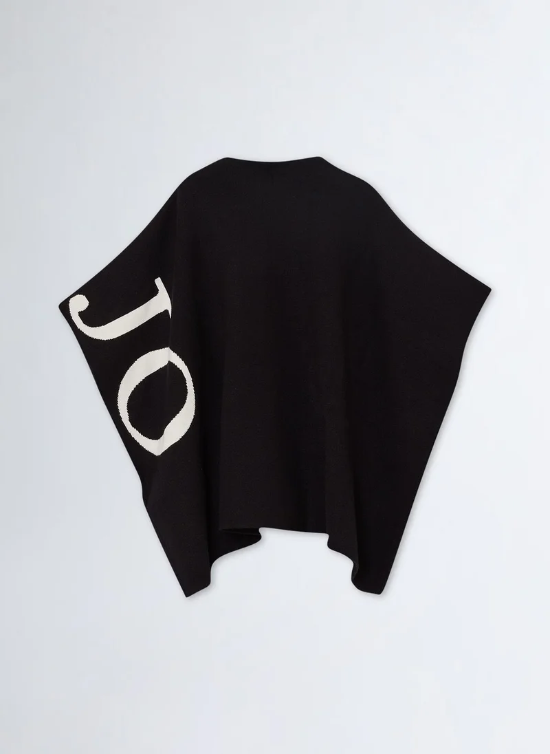 Liu Jo Knit poncho with logo