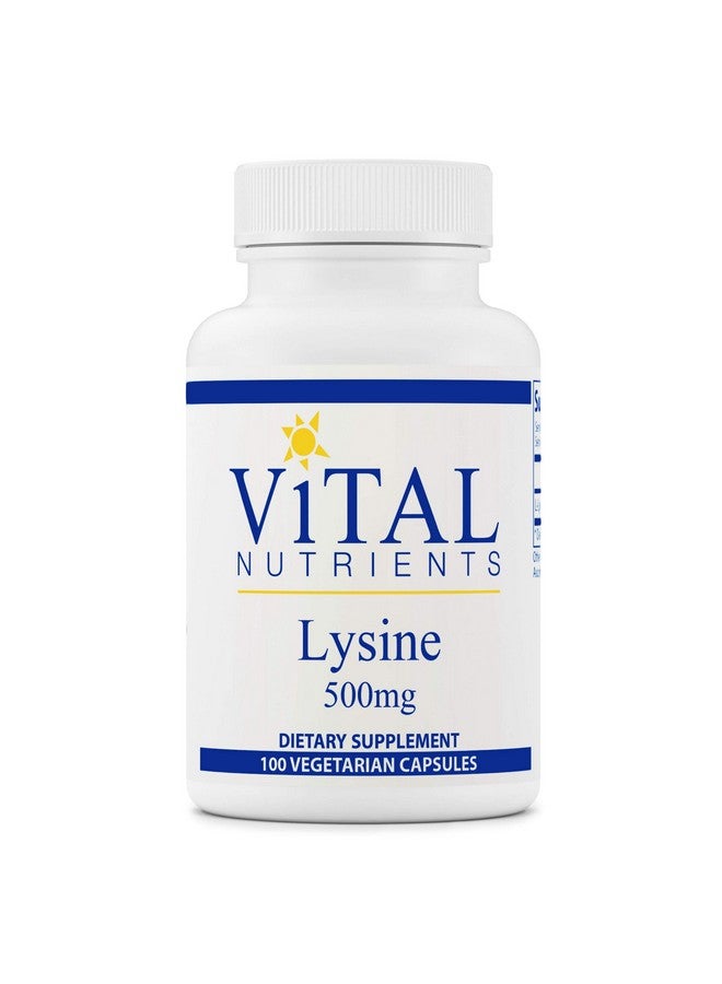 Vital Nutrients Lysine Supports Immune Function And Normal Arginine Levels Supports Calcium Absorption 100 Vegetarian Capsules Per Bottle 500 Mg - Image 2