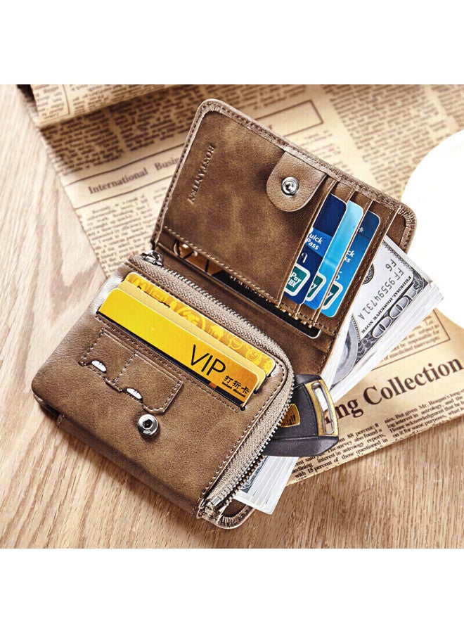 Bostanten Bosidandun Men's Wallet, Short Style, Top-grain Leather, Student Foldable, Multi-card Slots, Korean-style Clutch, Men's Purse - Image 1