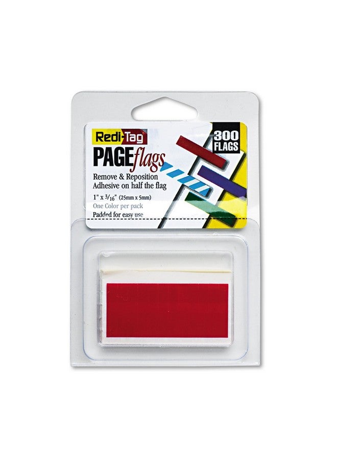 Redi-Tag 20022 Removable/Reusable Page Flags Red 300/Pack - Image 1