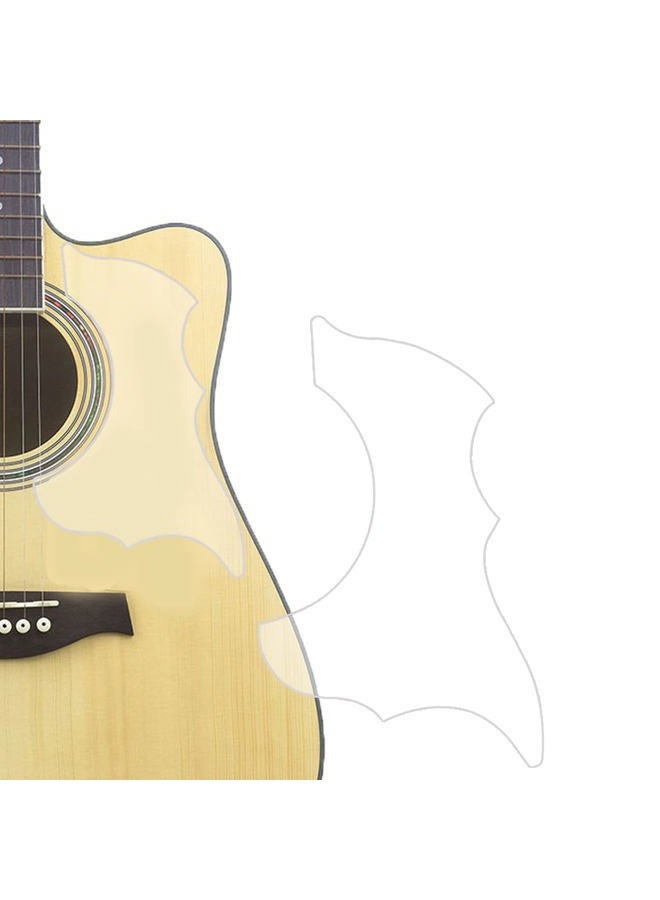 LGEGE Acoustic Guitar Pickguard, PVC Material Self Adhesive Transparent, Protects 40''/41'' Guitar Scratched Plate from Guitar Pick Nail, Clear & Glossy - Image 2