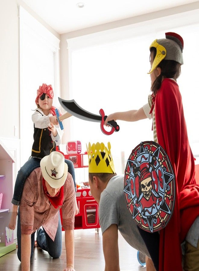 RICHNESS Kids Play Swords and Shields Foam Sword and Shield with Pirate Map and Treasures Toy Weapons for Kids Dress Up and Costumes Pack of 2 Players … … - Image 2