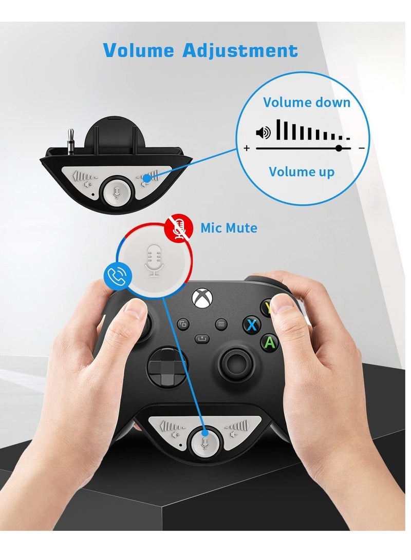 , Audio Adapter for Xbox Controller, 3.5mm Hole Bluetooth Headset Adapter, Mic Transmitter for Xbox One S X Elite 1 Elite2 Series S X Controller - Image 5