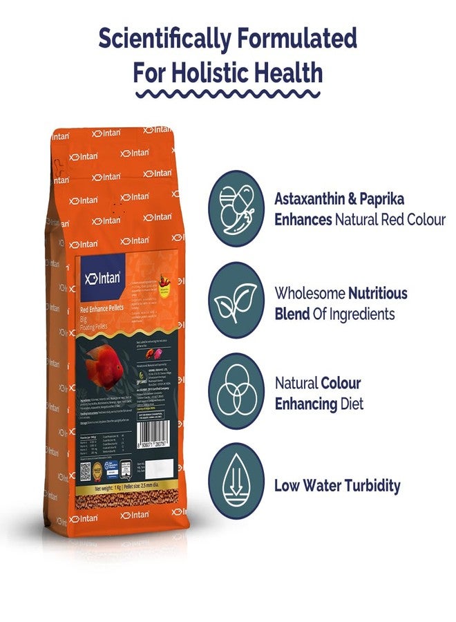 Intan Red Enhance Pellets (Big 2.5mm Floating) | 1Kg - Highly Nutritious Ornamental Fish Food for Parrotfish & Red Coloured Fish | Growel Feeds - Image 4