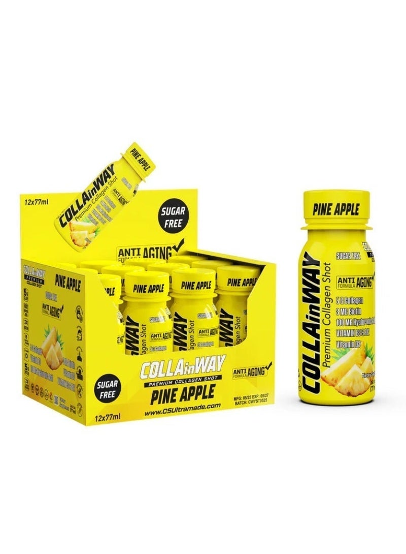 COLLAinWAY Premium Collagen Shot Pina Colada 77ml x 12 Bottles - Image 1