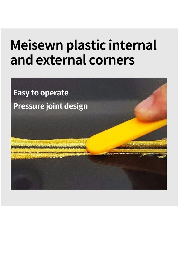 6pcs Seam Beauty Tool Set, Ceramic Tile Silicone Edge Grout Remover, Smooth Caulking Plastic Scraper Kit, Construction Installation Hand Tool - Image 2