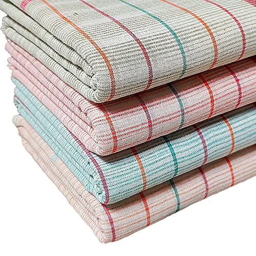 Mk weaves Gamcha 100% Cotton Bath Towels, Multicolor (Pack of 4, 31 X 65 Inch),XX-Large (Mulicolor) - Image 3
