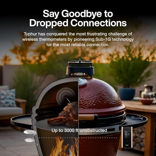Typhur Sync Gold Wireless WiFi Meat Thermometer, 2 Slim Probes, 6 Sensors, 10x Stronger Signal, ±0.5℉ Accuracy, Smart Base Direct Setup, Reliable Reading Through Kamado Grill BBQ Oven Smoker Air Fryer - Image 5