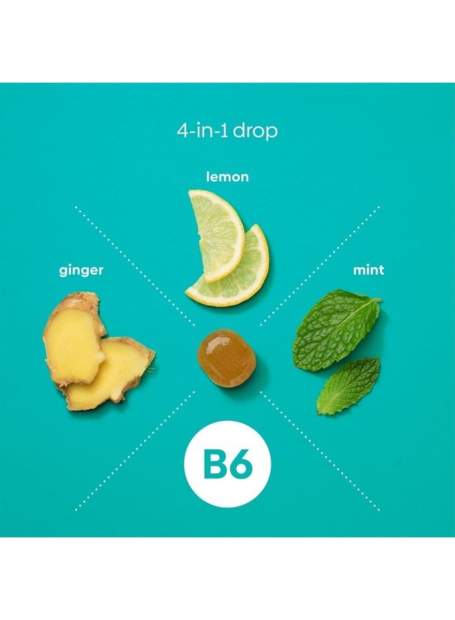 UpSpring قطرات تهدئة المعدة لتخفيف الغثيان العرضي/المعدة المضطربة مع الزنجبيل والليمون والنعناع وB6. قطرات بنكهة النعناع، 28 قطعة (قد يختلف التغليف) - Image 3