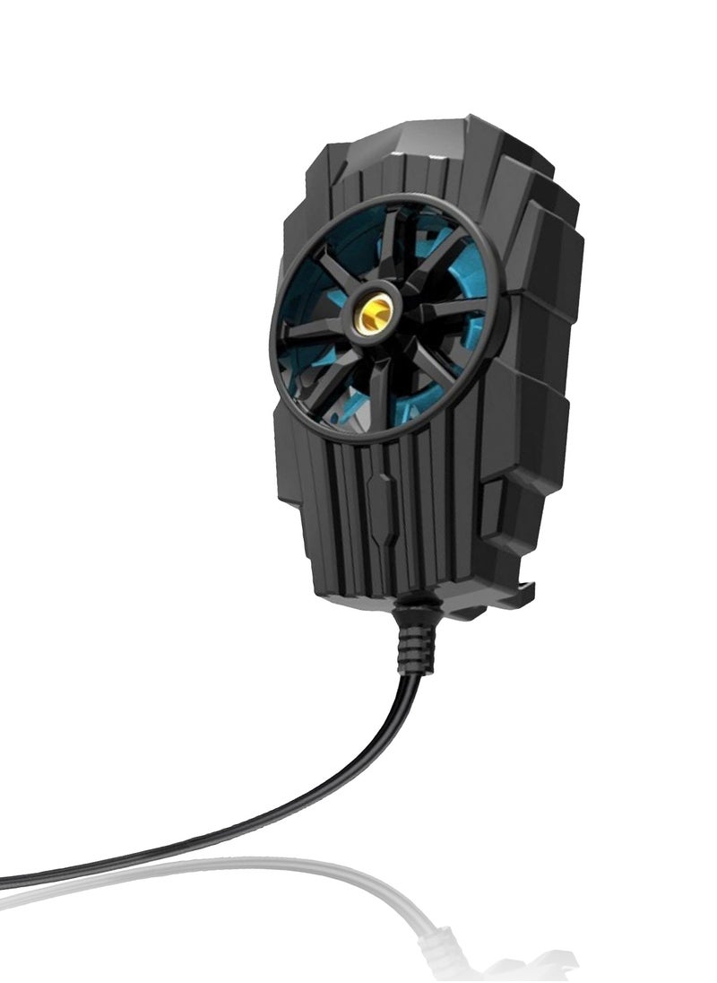 DRAKLAW Mobile Phone Cooler Mobile Phone Cooling Fan Silent Gaming Fan For 4.7-7.5 Inch Mobile Phones (Black)  - Image 1