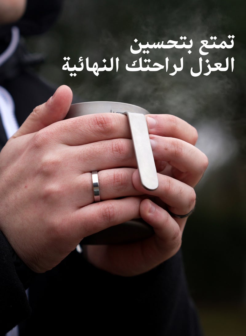 LETIOSA 400 ml Titanium Camping Mug:Portable Double Wall Camping Cup with Handle,Ultralight Travel Coffee Cup for Picnic,Outdoor.Pefect Hiking Gifts-Space Dream - Image 5