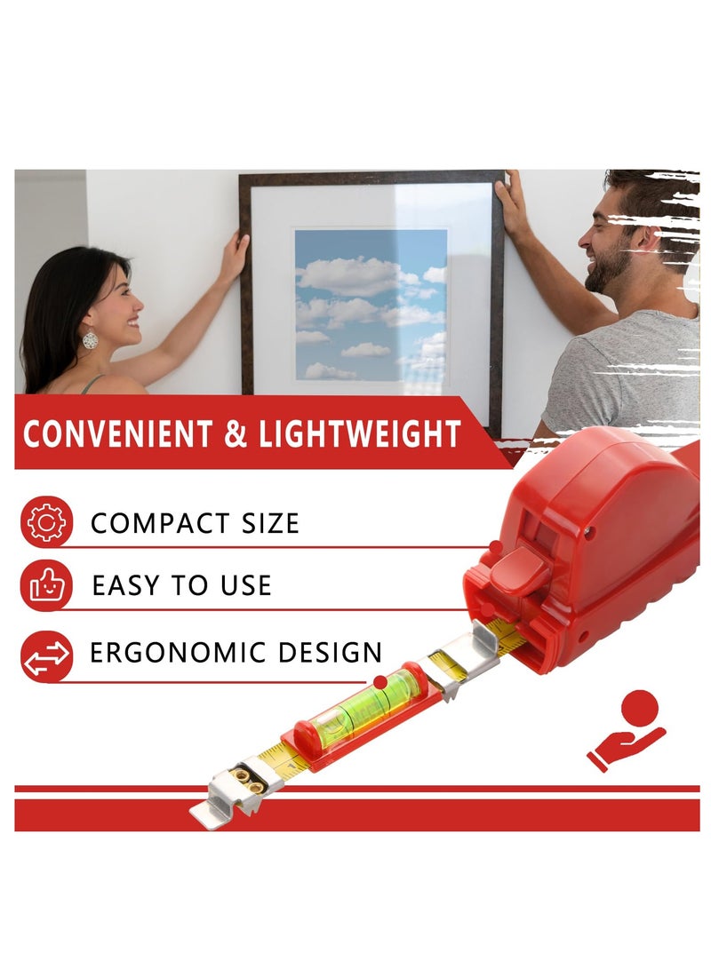 KASTWAVE Picture Hanging Tool with level, All-in-One Hang It Picture Hanging Tool with Rule, Portable Picture Leveling and Hanging Tool, Picture Hanging Level for Hang Pictures, Mirrors, TVs, and Shelves - Image 3