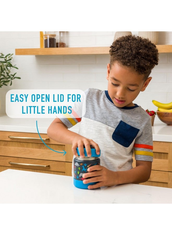 Bentgo وعاء طعام من ستانلس ستيل للأطفال من بنتغو - 11 أونصة، وعاء محكم الغلق مزدوج العزل للطعام الساخن أو البارد مع واقي سيليكون قابل للإزالة، آمن في غسالة الصحون، غطاء سهل الفتح، للأعمار 3 سنوات فما فوق (ديناصور) - Image 3