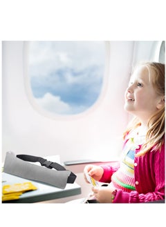 Excefore Travel Pillow for Sleeping Airplane, 2 Sets Headrest Travel Pillow Neck Pillow for Airplane Travel Functional Airplane Head Straps Neck Brace for Sleeping on Airplane Car, Gray  - Image 4