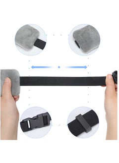 Excefore Travel Pillow for Sleeping Airplane, 2 Sets Headrest Travel Pillow Neck Pillow for Airplane Travel Functional Airplane Head Straps Neck Brace for Sleeping on Airplane Car, Gray  - Image 3