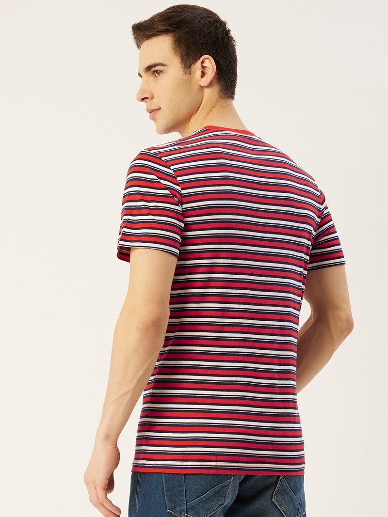 amswan PREMIUM COTTON STRIPED HALF SLEEVE CREW NECK T-SHIRTS - Image 4