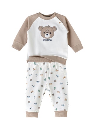 Baby Boy 'Busy Growing' Bear Sweatshirt and Jogger Set - pzsku/Z296B127538E1FB2A1213Z/45/_/1729083727/bf43bdd3-1394-438c-aa7e-297de9f40276