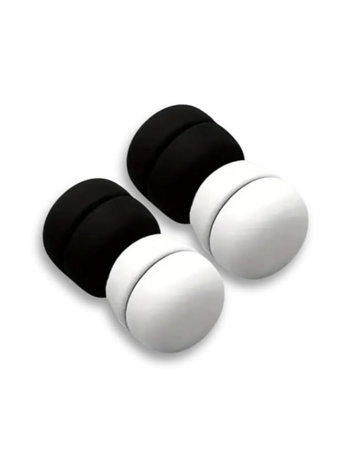 Sky Shine 4Pcs Magnetic Hijab Pins – Round No-Hole Scarf Clips | Strong Magnet Brooch Pins for Women’s Scarves, Shawls & Clothing | Hijab Accessories Black & White - Image 1