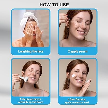 TAMADAA HR MALL Derma Stamp for Hair Growth Titanium Coated Adjustable Needles 05mm to 3mm 140 Microneedling Stamp for Skin Repair Face Hair Beard Growth Reduces Acne Scars Safe Effective To Use - Image 3