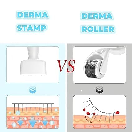 TAMADAA HR MALL Derma Stamp for Hair Growth Titanium Coated Adjustable Needles 05mm to 3mm 140 Microneedling Stamp for Skin Repair Face Hair Beard Growth Reduces Acne Scars Safe Effective To Use - Image 5