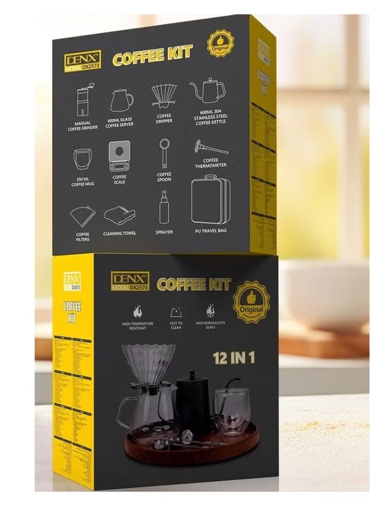 TIGER Professional Coffee Maker Kit – 12-Piece Barista Tool Set with Travel Case, Includes Tamper, Milk Frother, Espresso Accessories and More – Ideal for Home, Cafe or Travel Use - Image 5